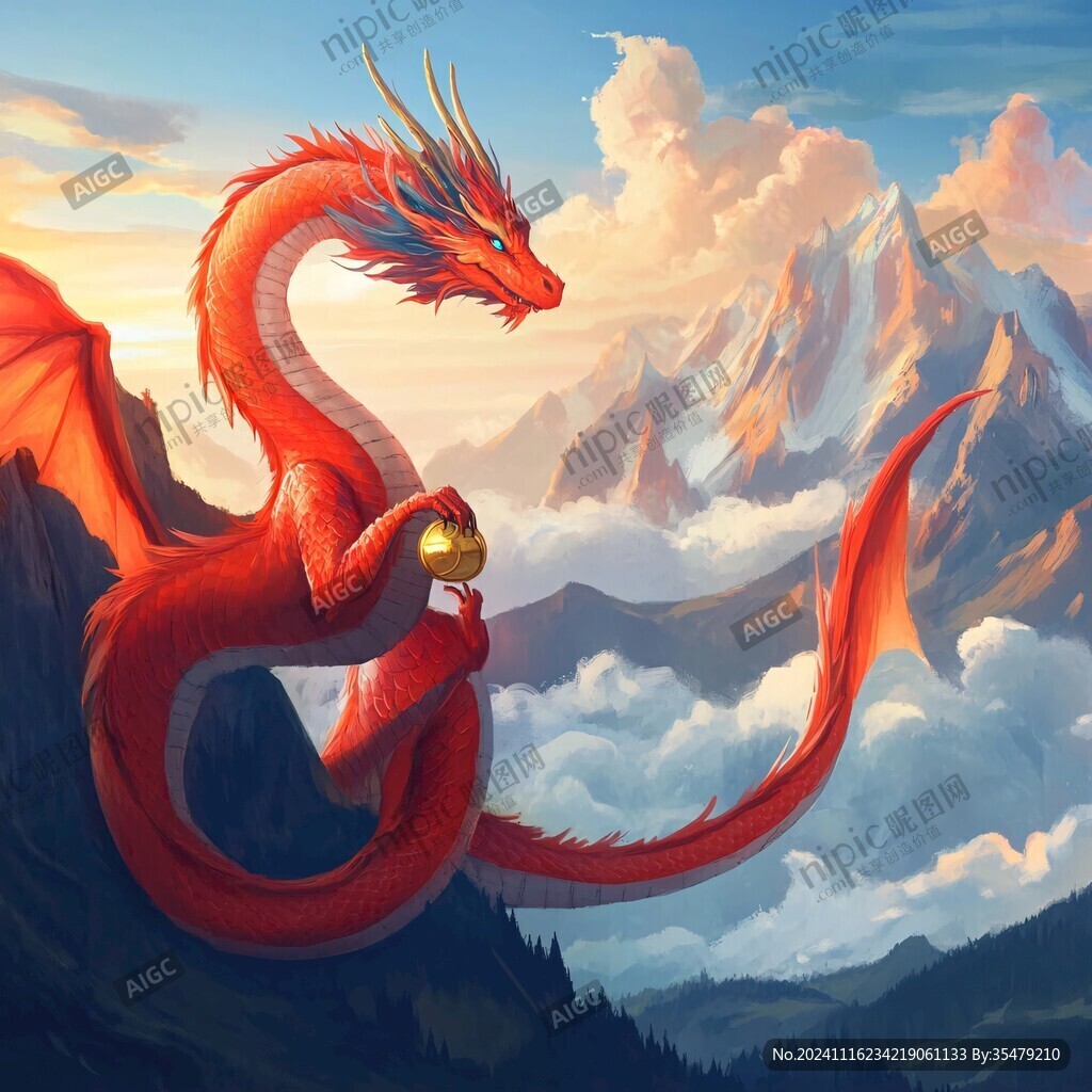 飞龙在天插画