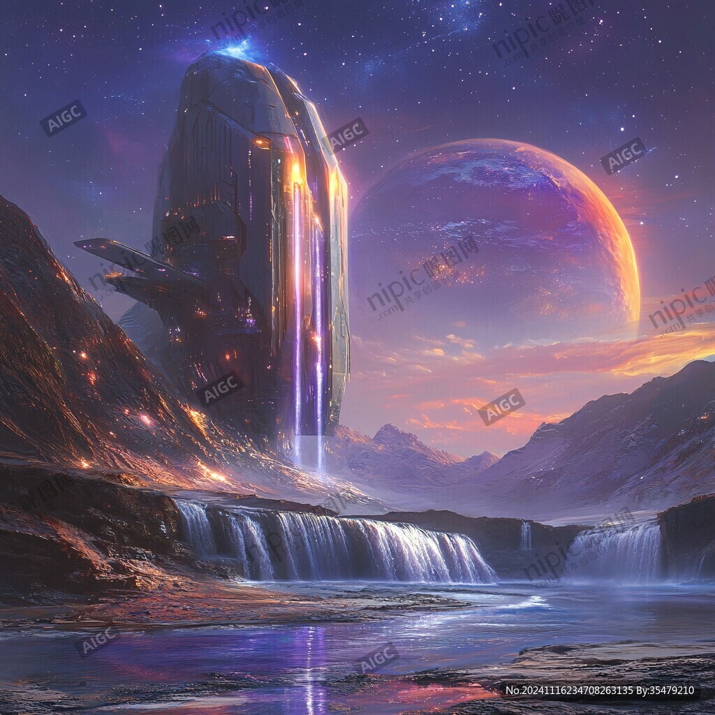 外星球幻想场景插画
