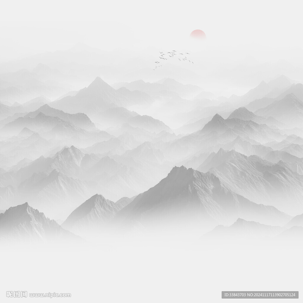 水墨画山水