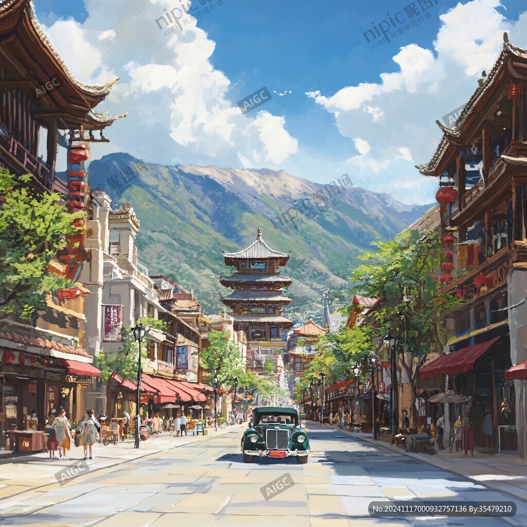 横店插画