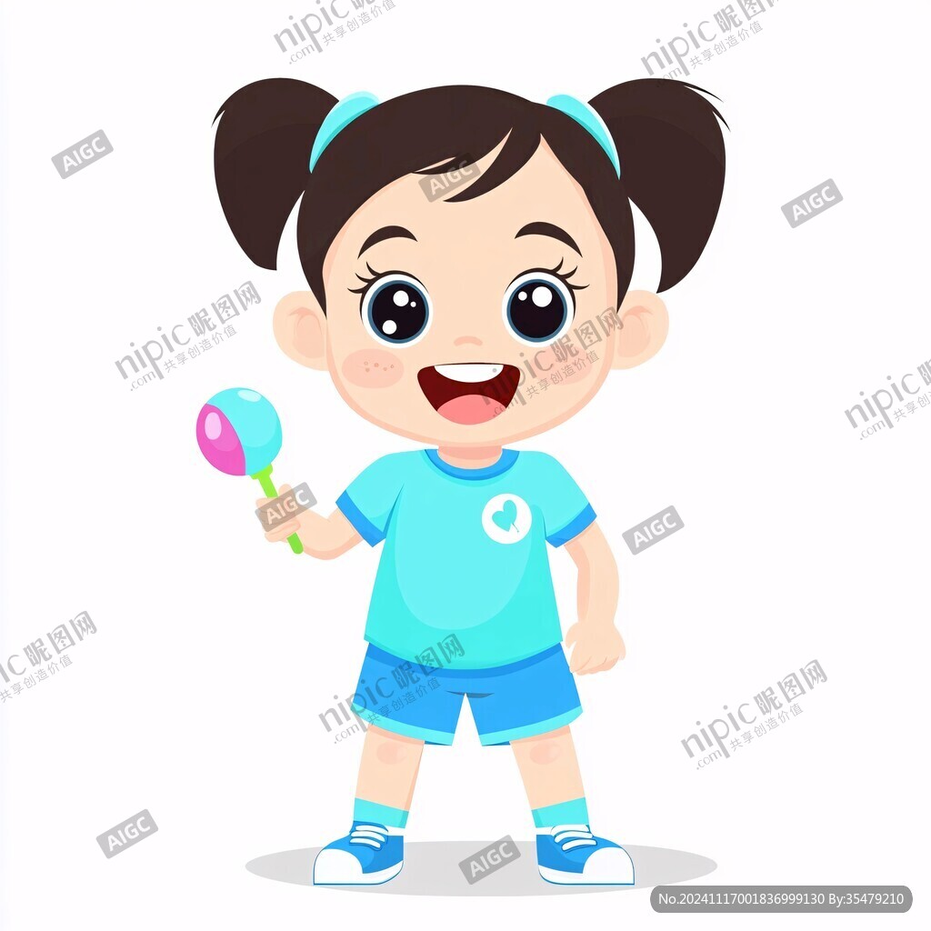 拍皮球的小女孩儿