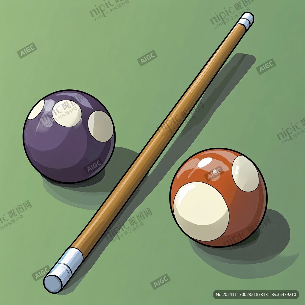 台球挂画台球插画