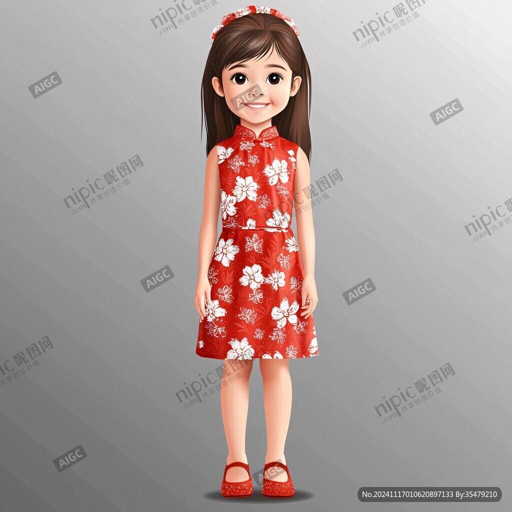 q版旗袍女孩