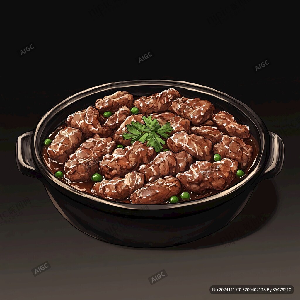 肥肠饭插画