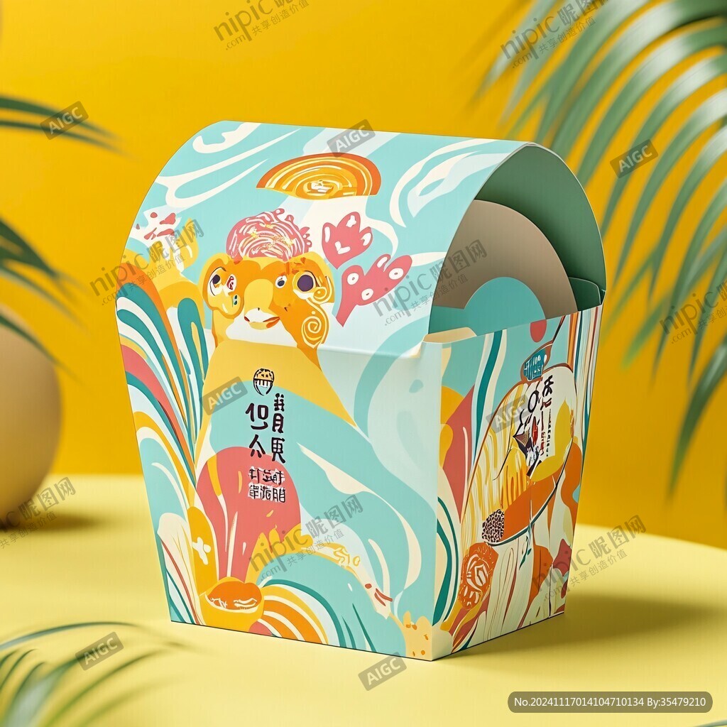 便当包装插画