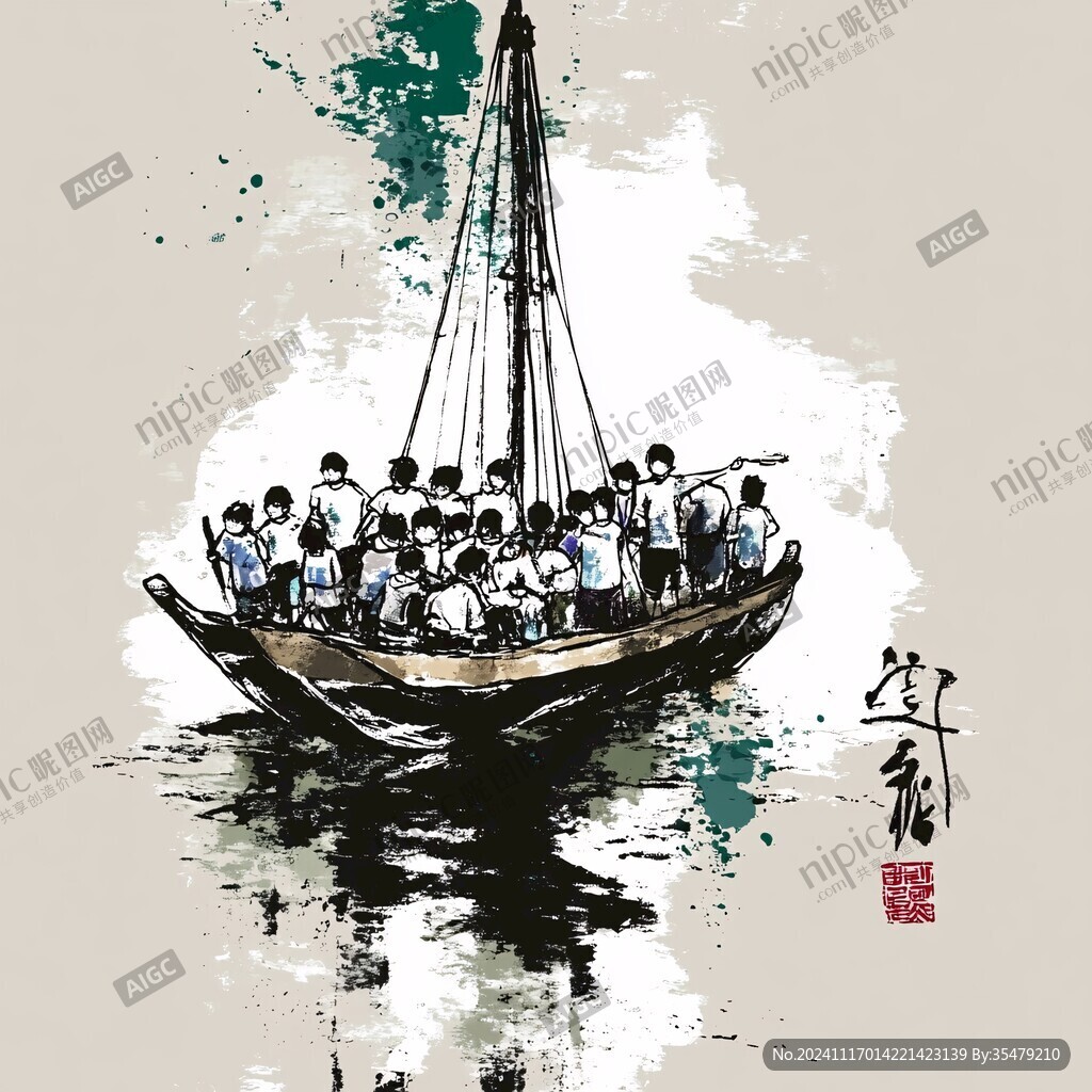 乌篷船装饰画
