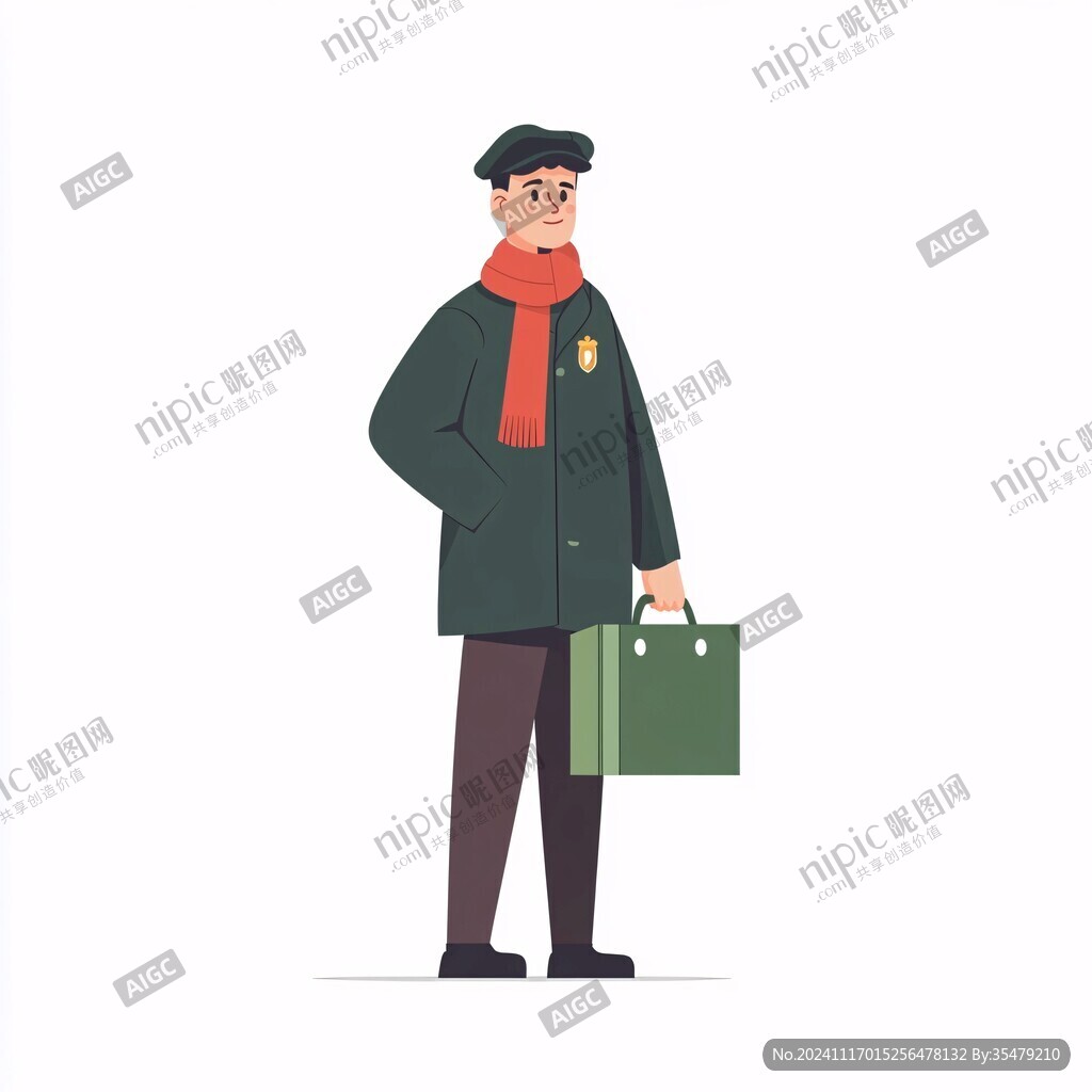 手提袋人物插画