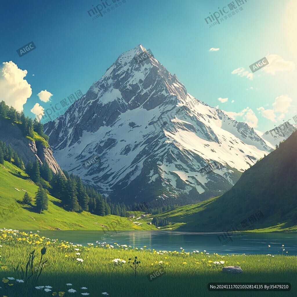 宽屏风景画