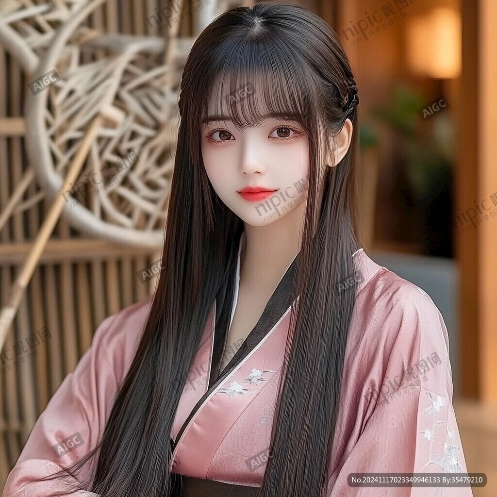 换装汉服女孩