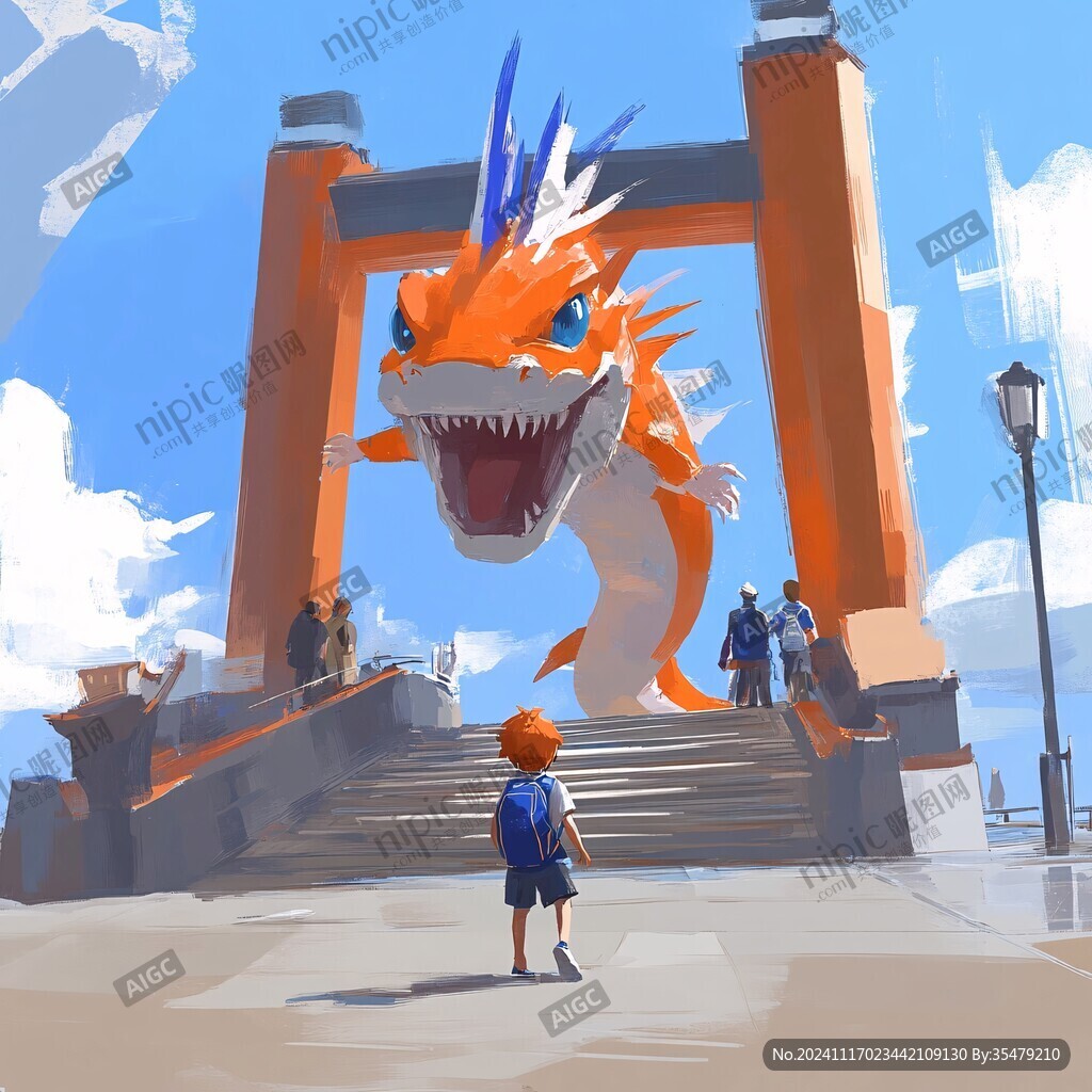 龙年ip插画