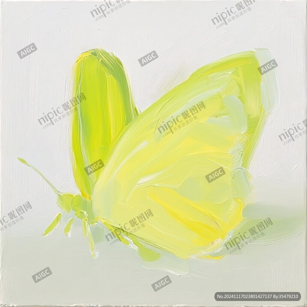 绿蝴蝶装饰画