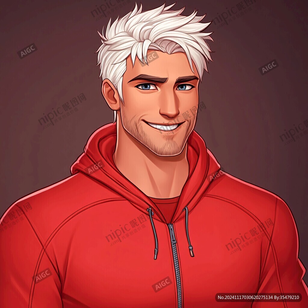 帅气的卡通大叔