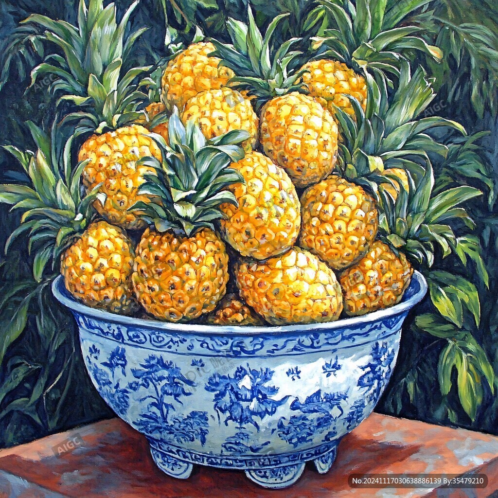 菠萝装饰画