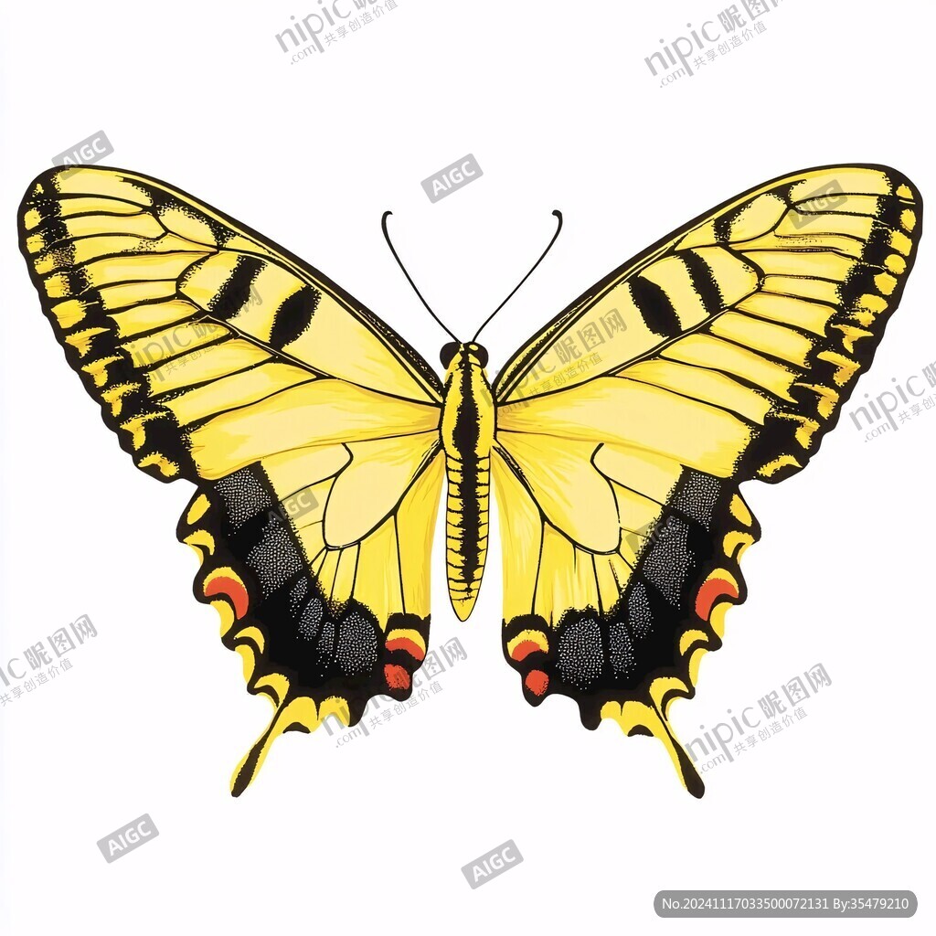 黄色蝴蝶png