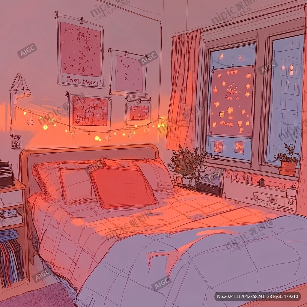 温馨房间插画