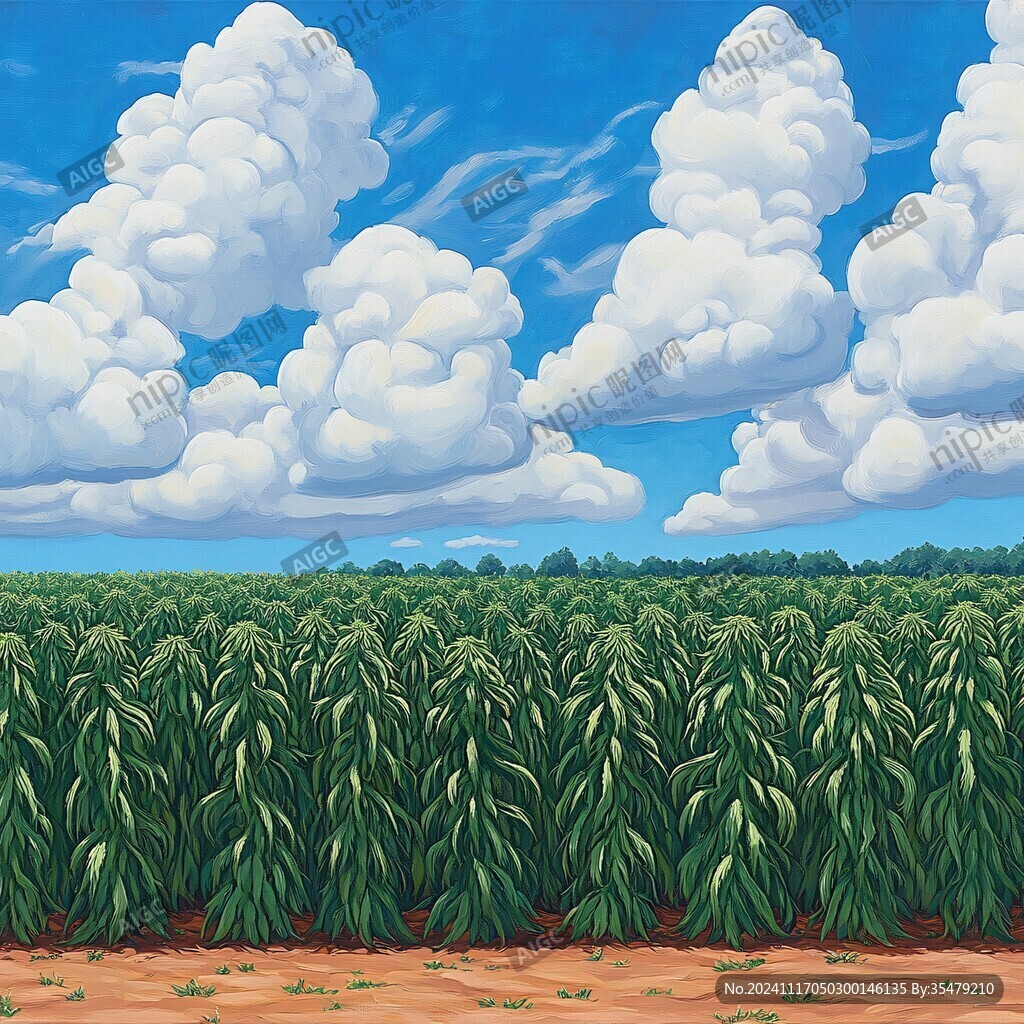 甘蔗林插画