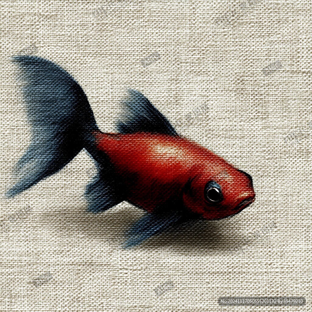 卡通写实红鲤鱼