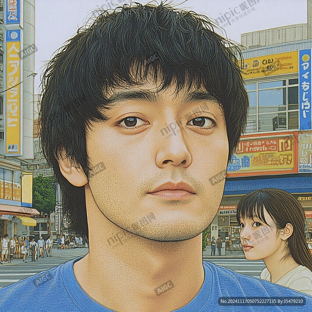 写实人物插画
