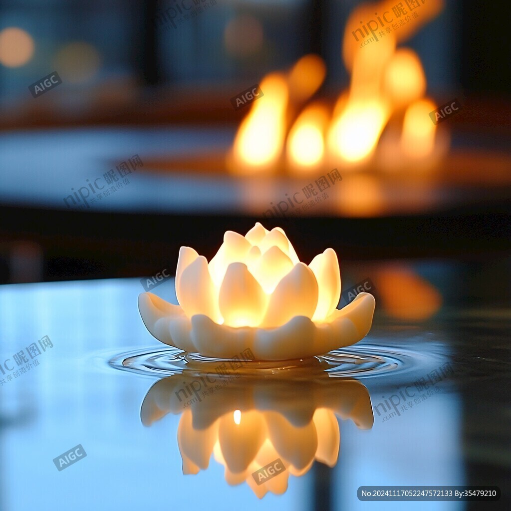 莲花蜡烛灯