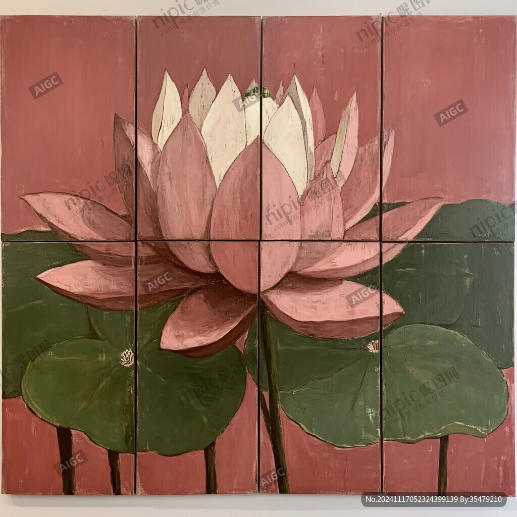 莲花艺术墙