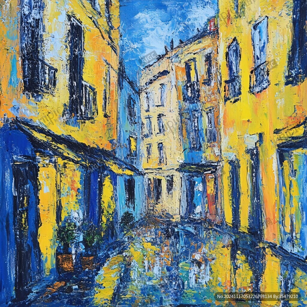 街景油画