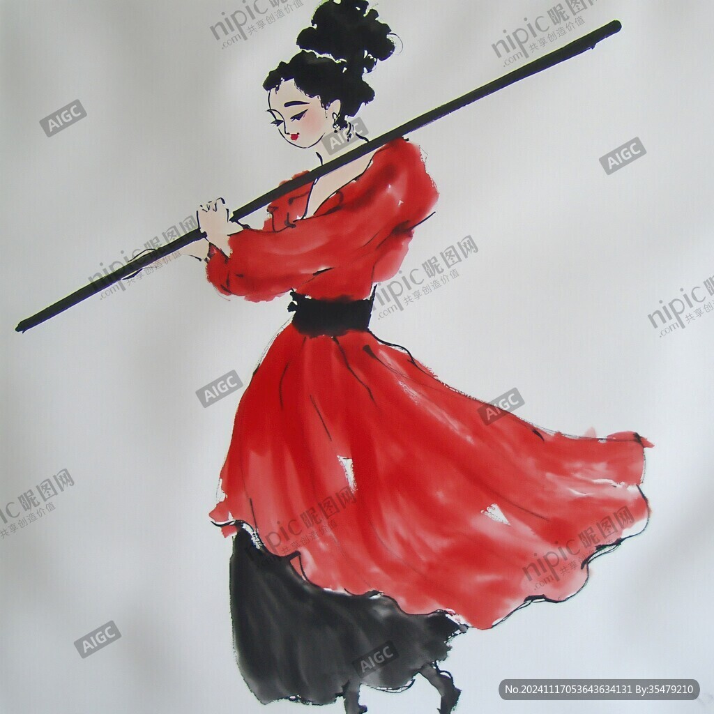仕女舞剑