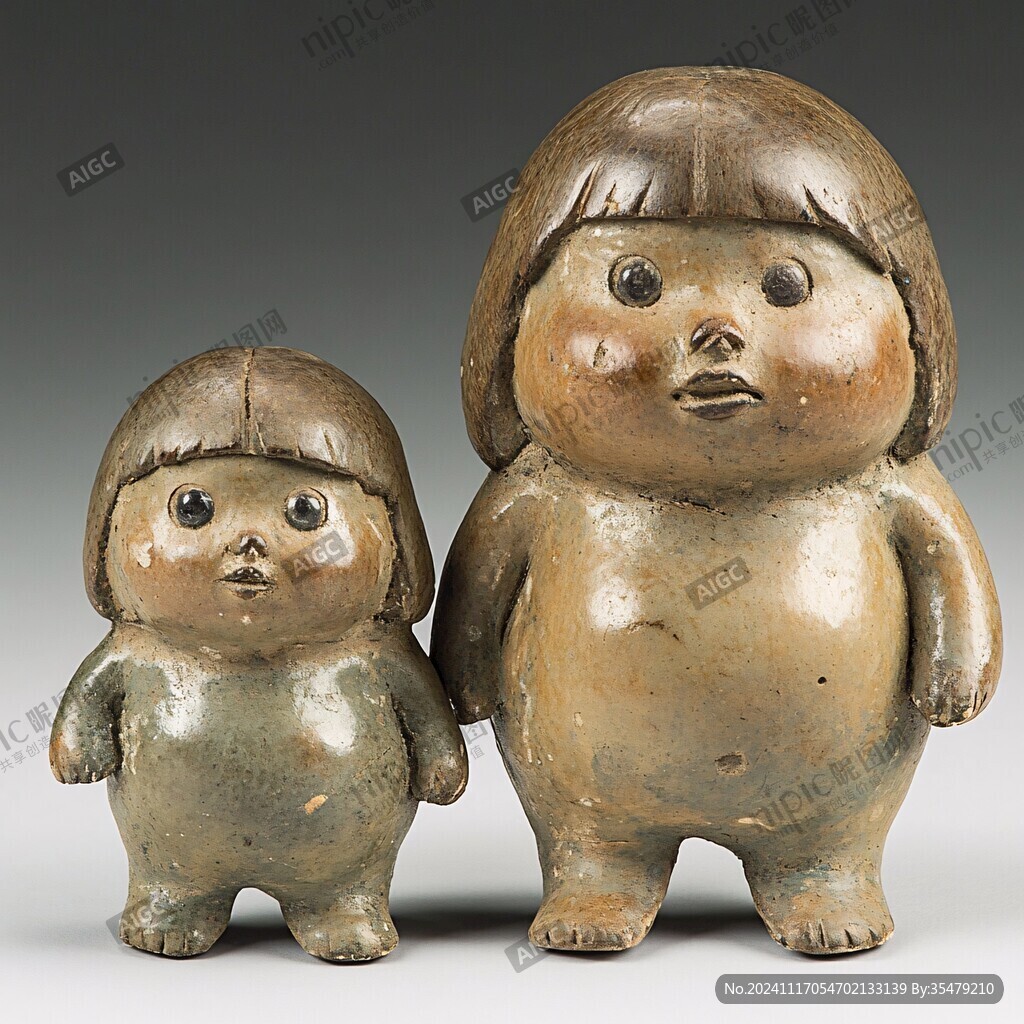 一对泥娃娃