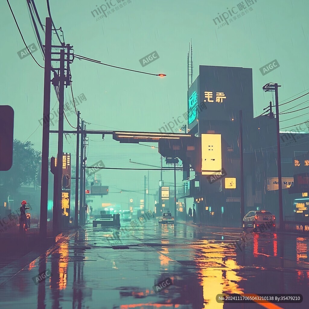 夜景梅雨季