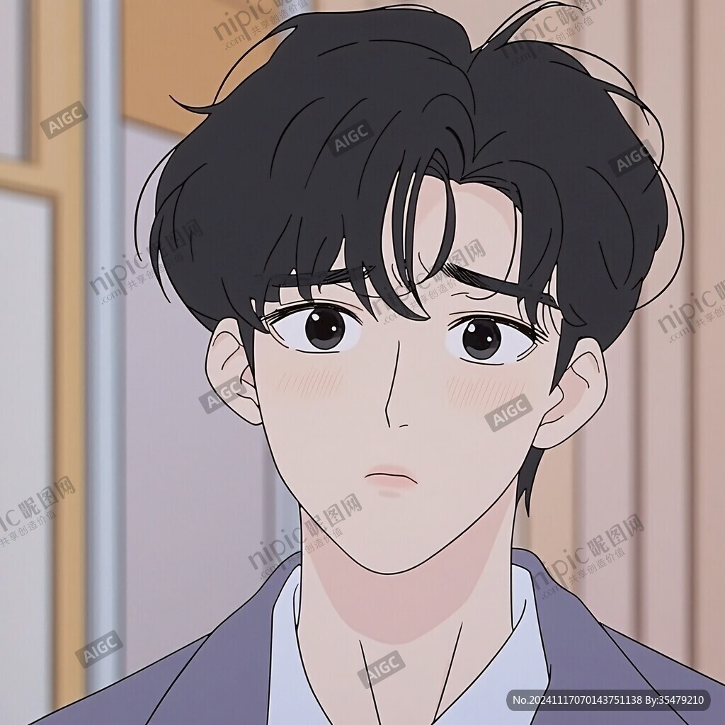 男生头像插画