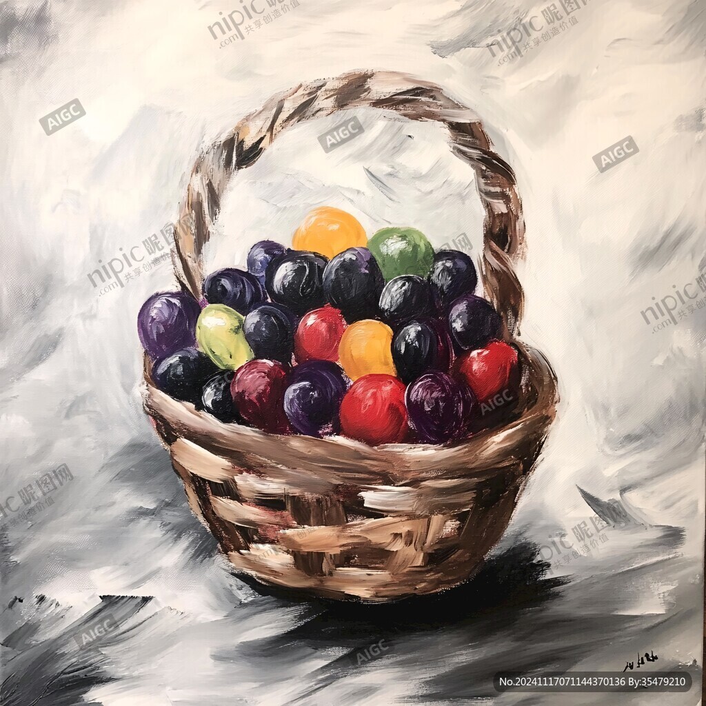 果篮油画