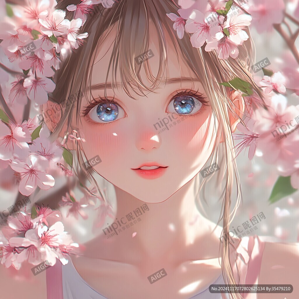 板绘少女插画