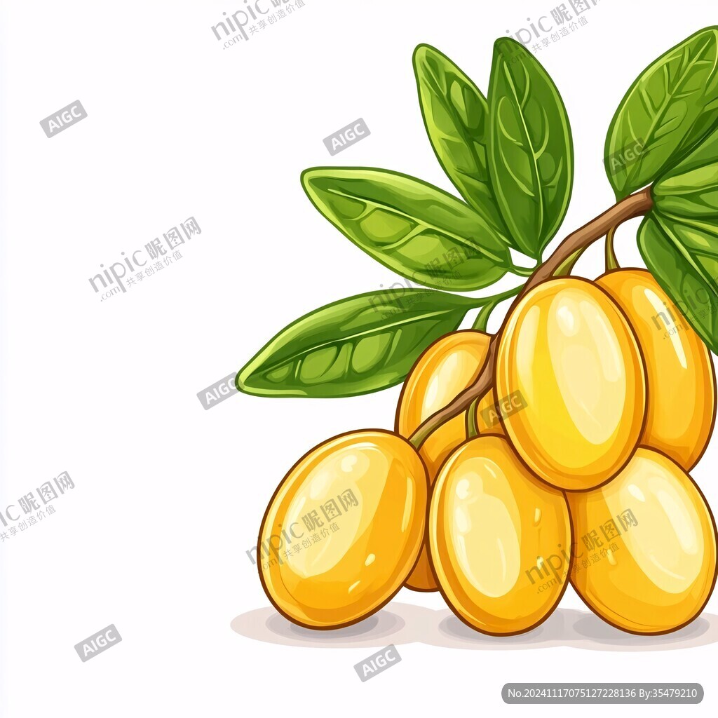 黄皮果插画