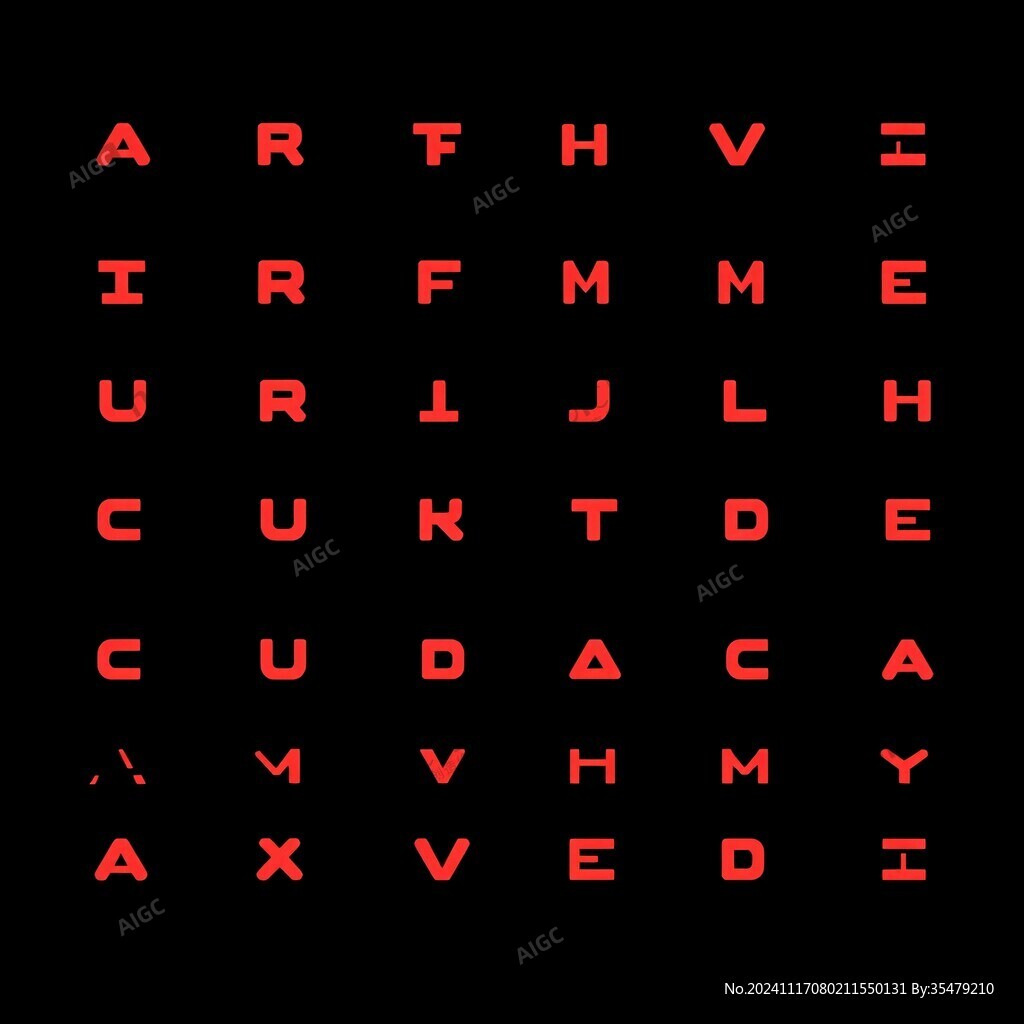 红色字母设计