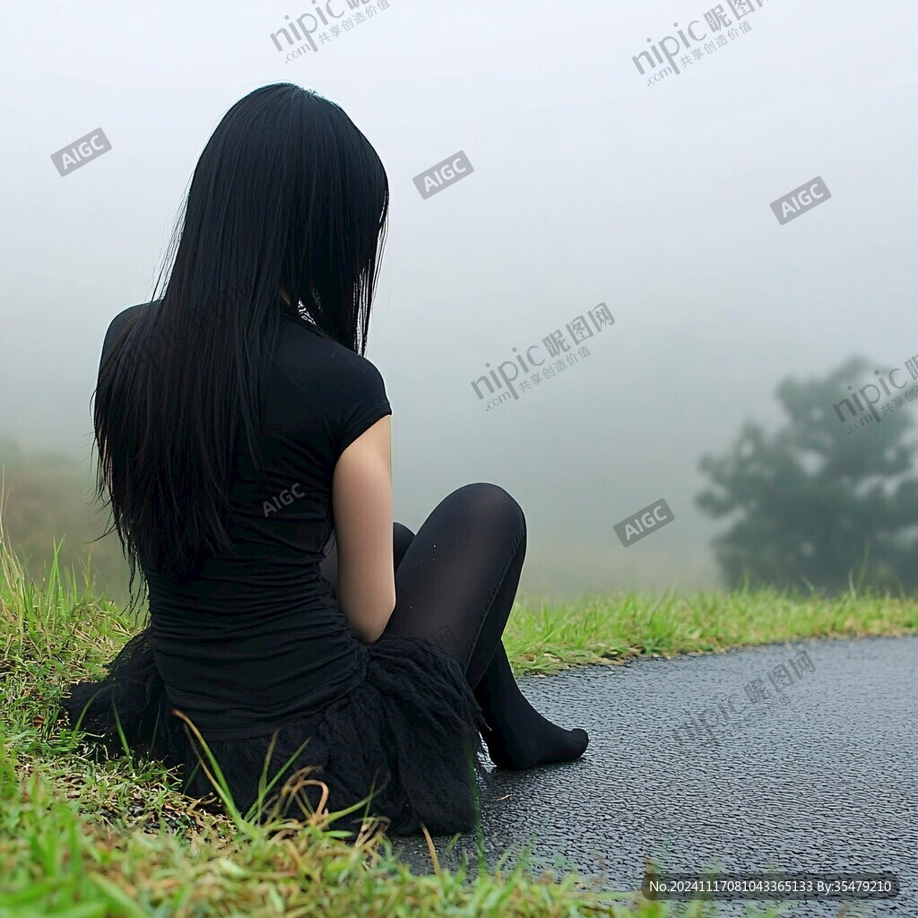 雾中背影