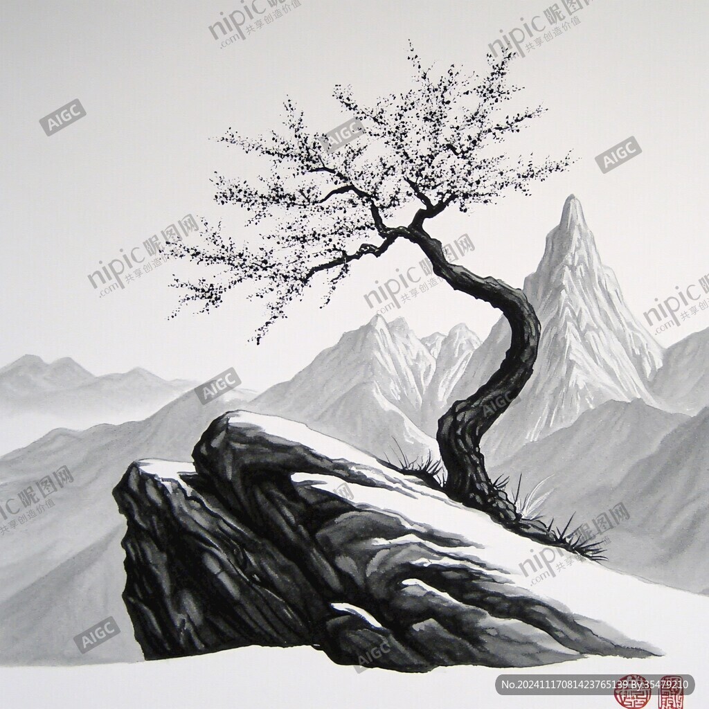 创意山水树形