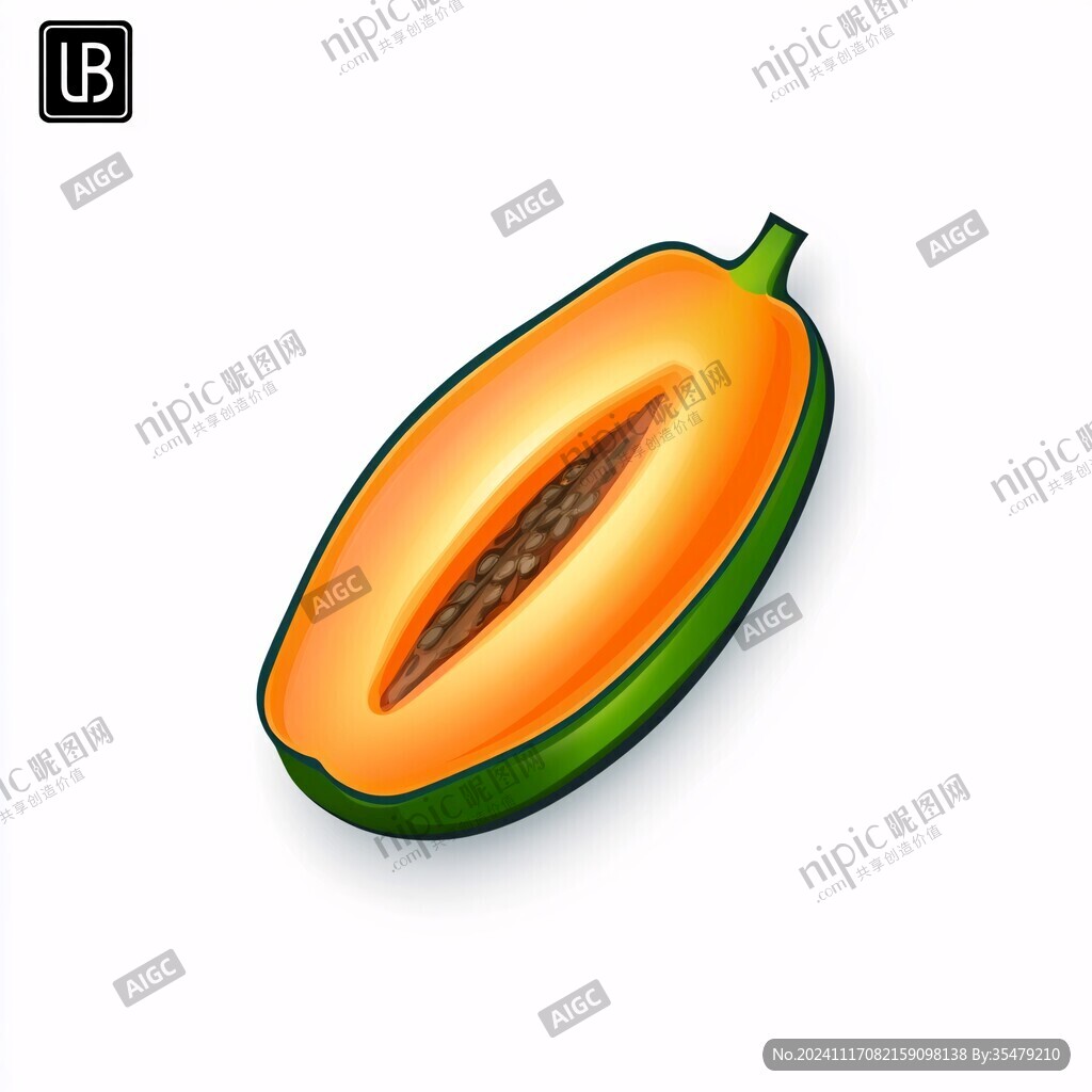 木瓜插画素材