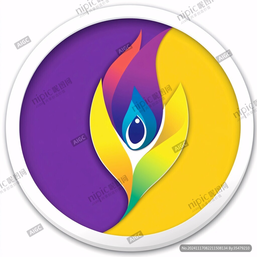 色彩水滴logo