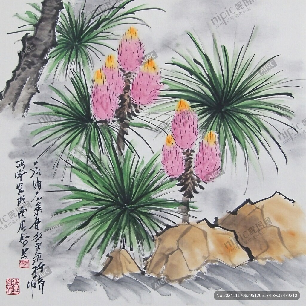 松花绘画