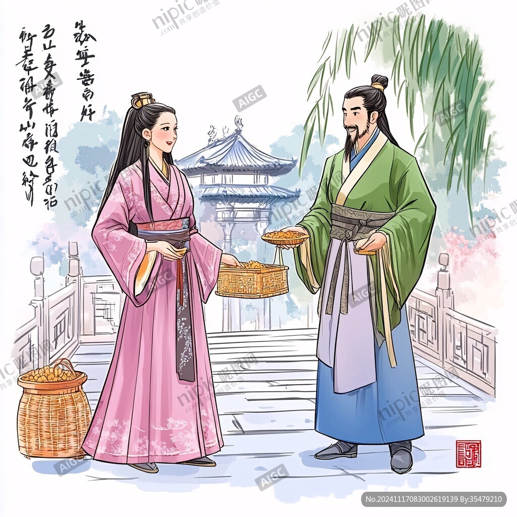 画古代爱情故事
