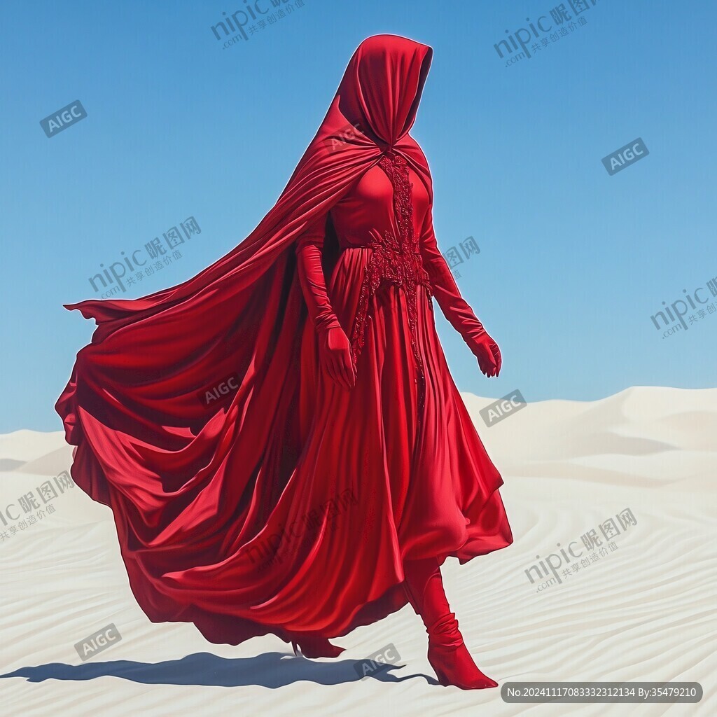 红色斗篷美女