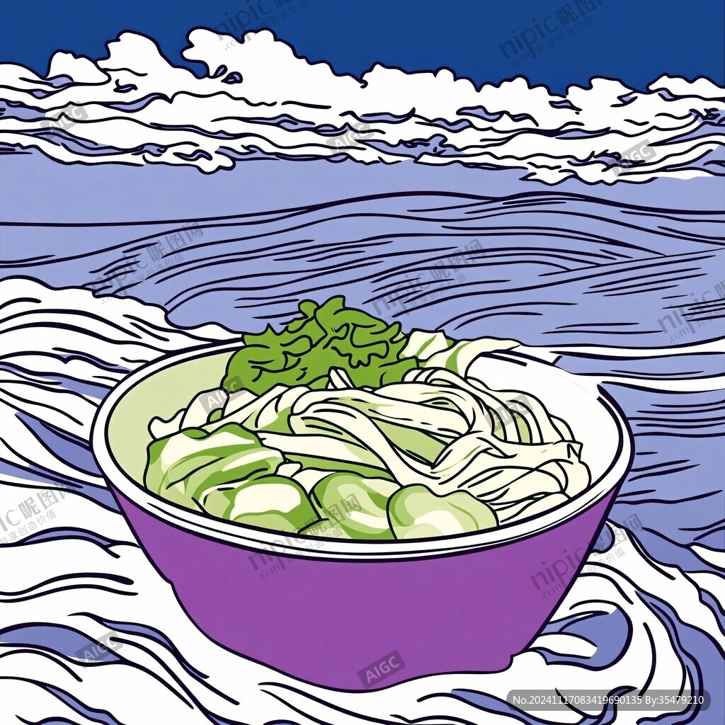碗豆面插画