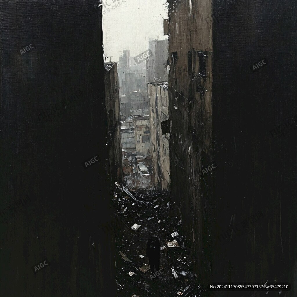雨巷插画