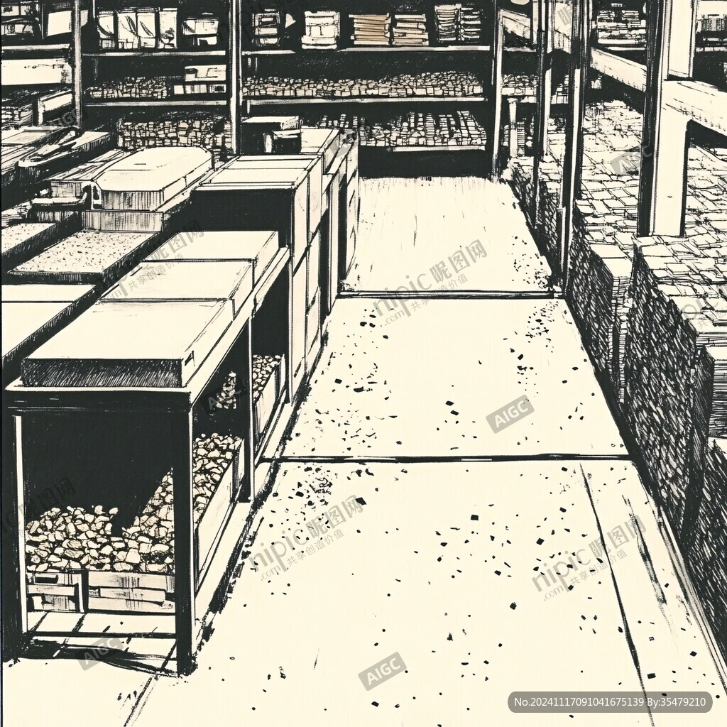 炒货店插画