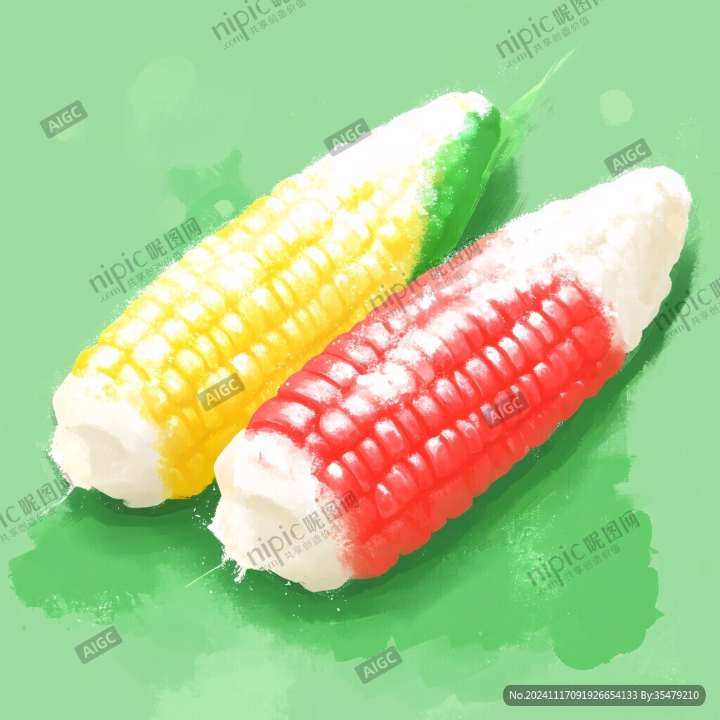 糯玉米插画