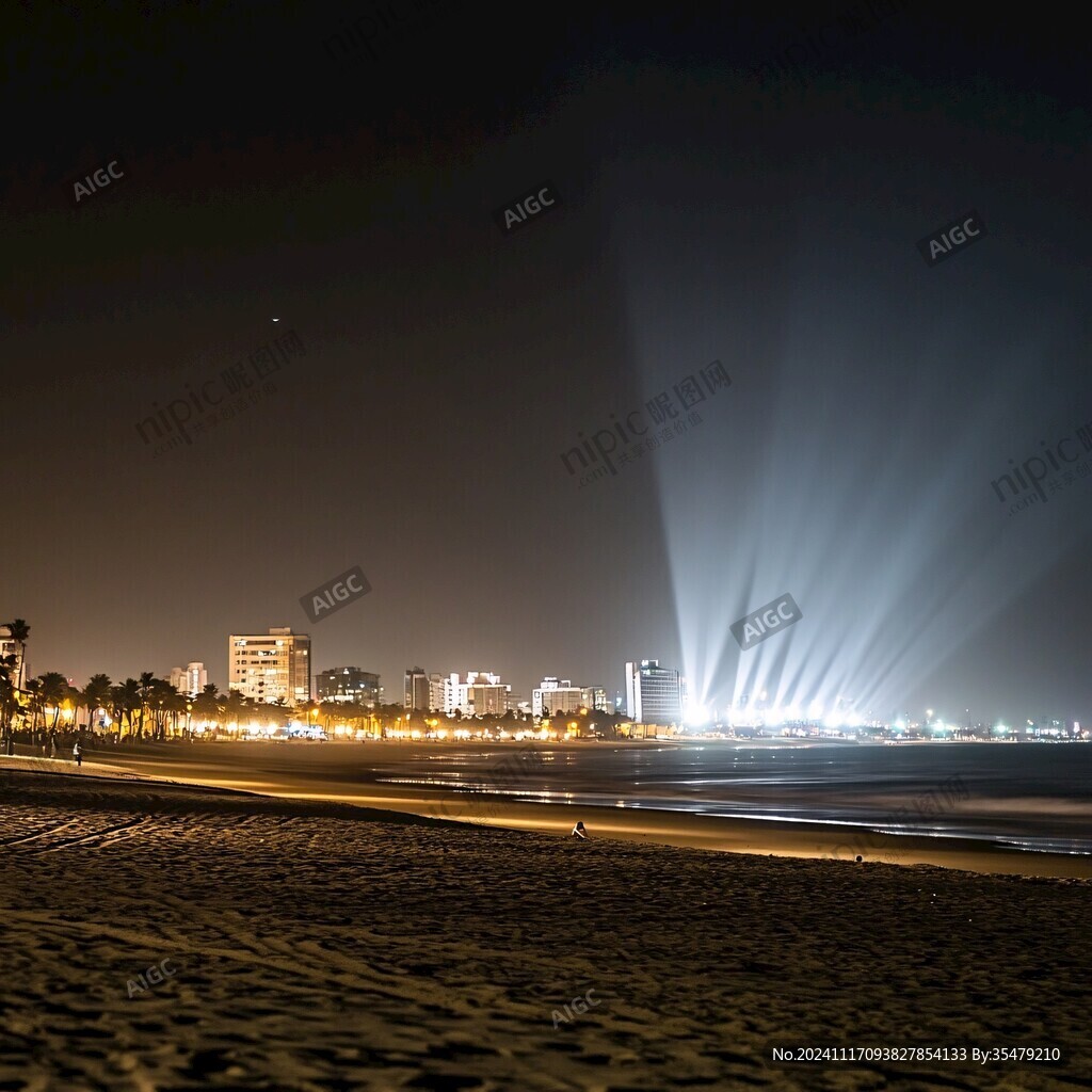 银滩夜景