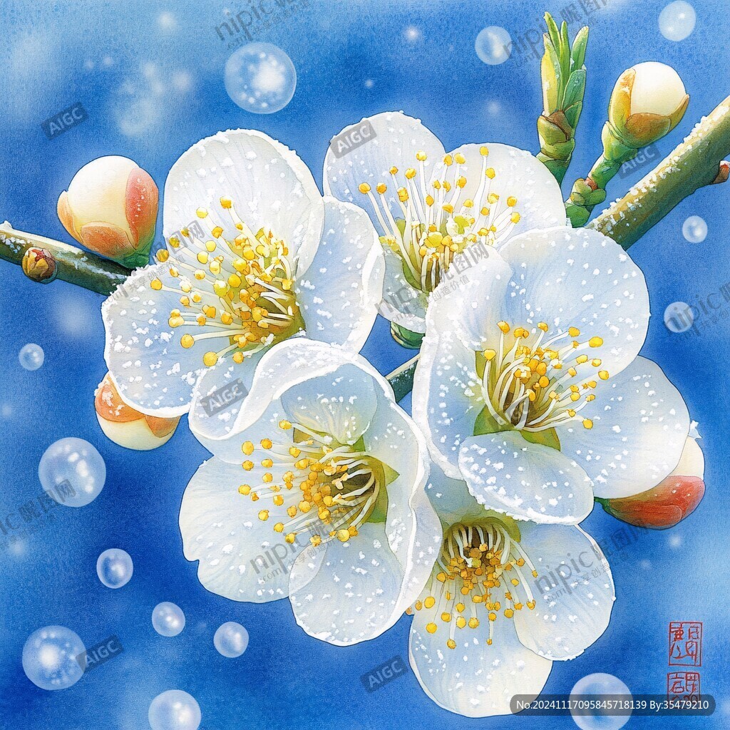 鼠绘梅花