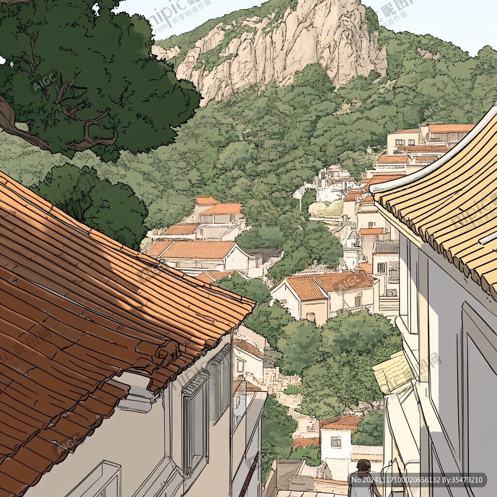 湄洲岛插画