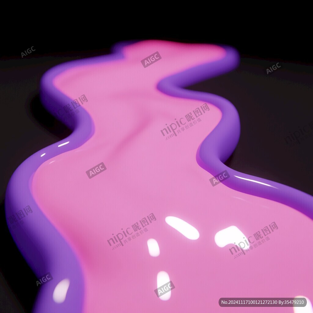粉红色的三维渲染