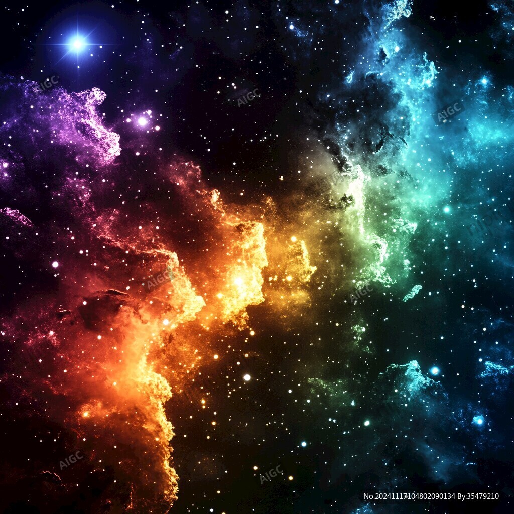 炫彩背景星空宇宙
