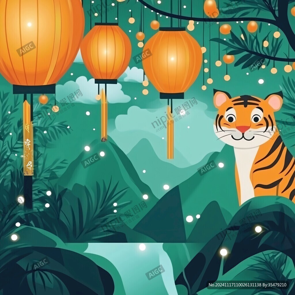 原创虎年景观